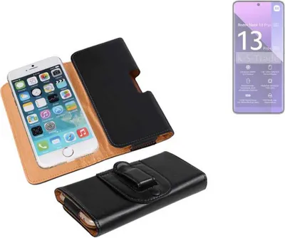 Produktbild von K-S-Trade Schützhülle Handyhülle kompatibel mit Xiaomi Redmi Note 13 Pro+ Holster Gürtel Tasche Schutzhülle Handy-Tasche Smartphone Case