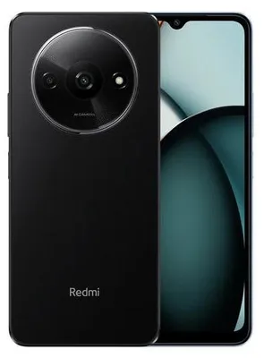 A black smartphone is shown from the back and side.