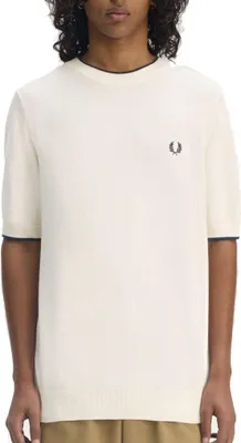 Produktbild von FRED PERRY TEXTURE FRONT KNITTED T-SHI Beige