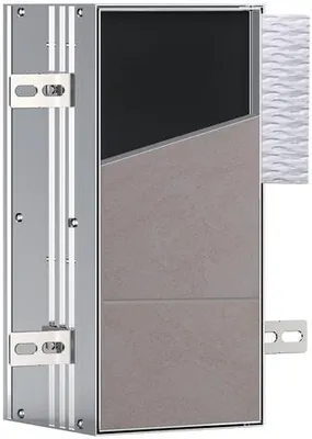 Image de emco asis module plus, module WC - modèle encastré, 2 compartiments pour papier WC, rouleau de rechange ou boîte papier humide, charnière de porte à gauche, 975611002