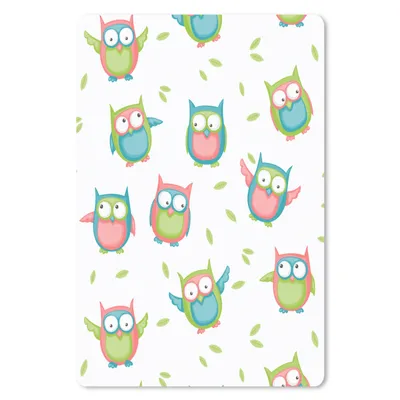 Produktbild von MuchoWow® Mauspad Mousepad Eulen - Muster - Kinder 18x27 cm - Mousepads - Maus Mat - Pad - Mausunterlage