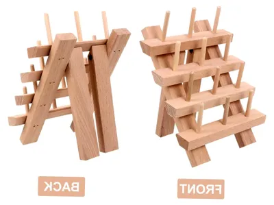 Produktbild von Holz Fadenhalter für Nähgarn – Klappbarer Organizer für Nähzubehör