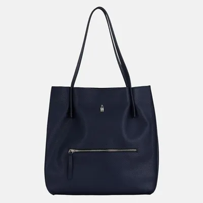 Image de LUCY - Marineblaue Lederhandtasche