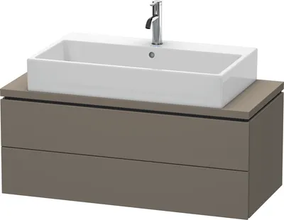 Produktbild von Konsolenunterschrank L-CUBE 400x1020x477mm flannel grey seidenmatt flannel grey seidenmatt