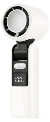 Obrázok produktu pre Verk 27703 Prenosný ventilátor s displejom a LED svietidlom, USB, 199 rýchlostí, biely