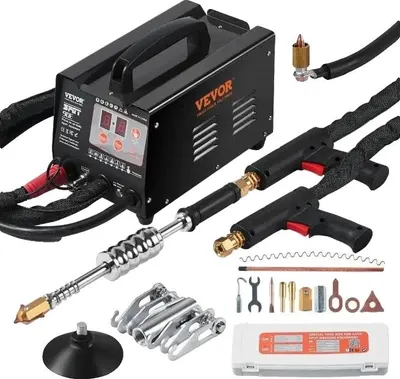 Produktbild von Dellenzieher, 3000W Leistung, 7 Schweißmodi, 2 Schweißpistolen, manuelle und automatische Modi, tragbares Werkzeugset