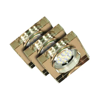Zdjęcie produktu dla Zestaw trzech opraw wpuszczanych oczek SS-16 CH/BR 99-48967 Candellux