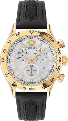 Produktbild von Versace Herren Uhr Armbanduhr Chronograph Edelstahl Hellenyium VE2U00222 Leder