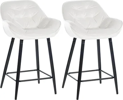Immagine prodotto di set di 2 sgabelli da bar in velluto - sgabelli da bar eleganti - alto comfort