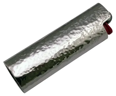 Feuerzeug-Behälter aus 925 Silber, gehämmert, 73x23x12 mm