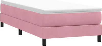 Productafbeelding van vidaXL Boxspringbed zonder matras, roze, 100x210 cm, fluweel