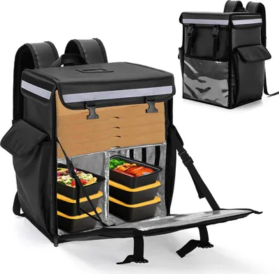 Produktbild von Famanu Isothermische Rucksack Wasserdicht für Lebensmittelzustellung - 37,1 x 26,9 x 48 cm