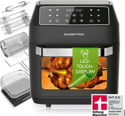 Immagine prodotto di GOURMETmaxx Forno ad aria calda digitale 12l - Nero