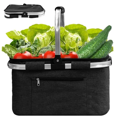 Produktbild von Omgoods – Faltbarer Einkaufskorb, 33 Liter – Kühlbox für Picknick und Camping