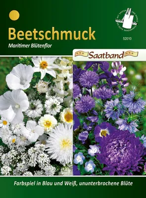 Produktbild von Chrestensen 52010 Beetschmuck blau & weiß Saatband (Beetschmucksamen)