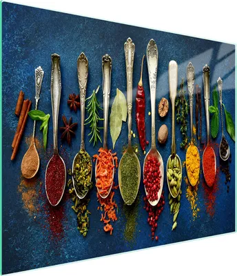 Produktbild von Glasschneidebrett 52x30 Gewürze