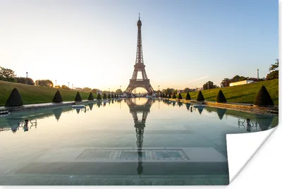 Produktbild von MuchoWow® Poster Paris - Eiffelturm - Wasser 30x20 cm - Plakate - Print