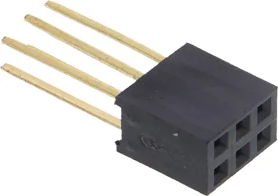 Produktbild von Buchsenleiste 2.54mm, 11mm Pinlänge - 2x 2P/ 3P/ 5P/ 18P : 2*3P Ausführung: 2*3P