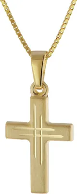 trendor 41804 Kinder-Halskette mit Kreuz Gold 333/8K 1