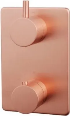 Produktbild von Unterputz-Brause-Batterie, rosegold, Duschbatterie, eckig Unterputz-Batterie, 12,5 x 18,5 cm, verdeckt
