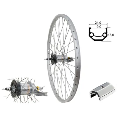 Produktbild von Bärwinkels 28'' HR-Rad Shimano 3-Gang Rücktritt, Hohlkammer silber