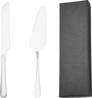 Produktbild von INF Silbernes Kuchenmesser-Pizzaschaufel-Set
