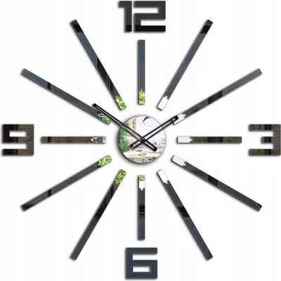 Produktbild von ModernClock, wanduhr 65cm, wanduhr schwarz, wanduhr modern, Silent Wanduhr