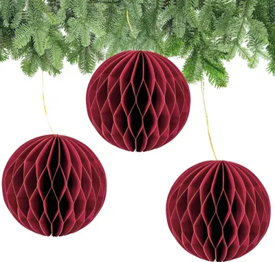 Produktbild von Weihnachtsdeko Weihnachtskugeln zum Aufhängen Rot 6er Set