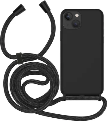 Produktbild von Handykette für Apple iPhone 13 - Handyhülle mit Schnur 3 Lagiges Cover in Schwarz