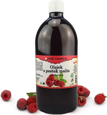 Produktbild von PURE CHEMICAL | Himbeersamenöl | unraffiniert | natürlich | kaltgepresst + Spender | 1 L