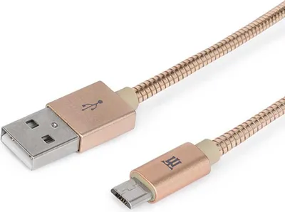 Immagine prodotto di Cavo maillon premium micro usb 2.4 metallo oro 1m