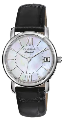 Produktbild von Dugena 7000138 Damen-Armbanduhr, Edelstahl-Gehäuse, Leder-Armband