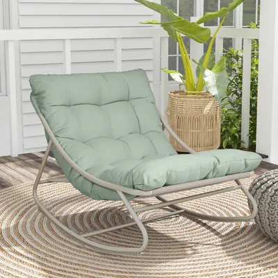 Immagine prodotto di Sedia a dondolo moderna per esterni | Elegante e confortevole
