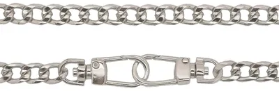 Taschenkette 100 cm lang mit Karabinerhaken silber