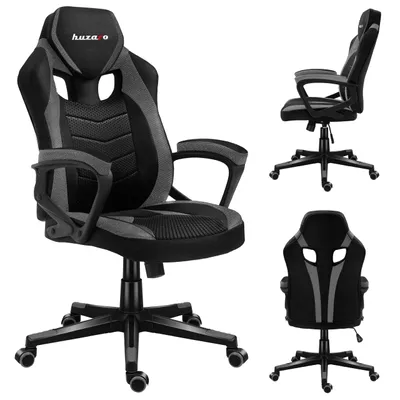 Produktbild von Huzaro Force 2.5 | Gaming Stuhl Bürostuhl Computerstuhl | Höhenverstellbar drehbar mit Wippfunktion | bis 140 kg belastbar | Stoff | Schwarz Grau