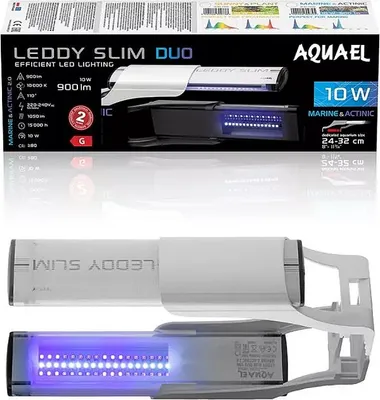 Immagine prodotto di Aquael LEDDY SLIM DUO 10W MARINE&ACTINIC bianco - Illuminazione a LED Aquael