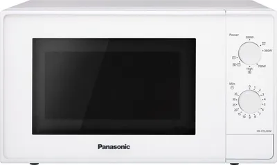 Cuptor Cu Microunde Panasonic Nn-E201Wmepg Solo Cu Platan Rotativ Din Sticla De 25 Cm, 20 Litri, 800 W, 5 Niveluri De Putere, Design Usor De Curatat, Alb