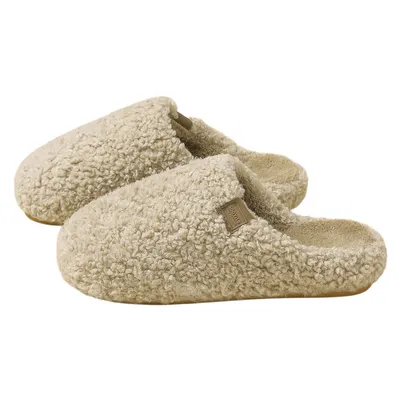 Produktbild von Damen Herren Hausschuhe Winter Wärme Plüsch Pantoffeln, Beige Gr. 38-39