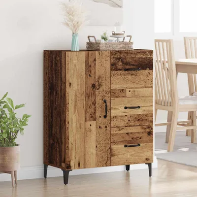 Image de vidaXL Sideboard vieux bois 69,5 x 34 x 90 cm Matériau dérivé du bois