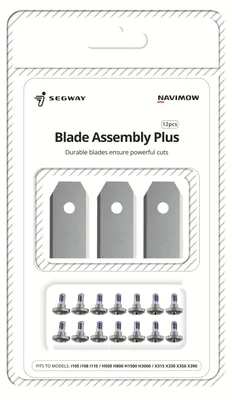 Obrázok produktu pre Segway Blade Assembly Plus, Čepeľ pre kosačku na trávu, Segway, Navimow X3 Series, Navimow i Series, Navimow H Series, Strieborná, Uhlíková oceľ, 110 mm