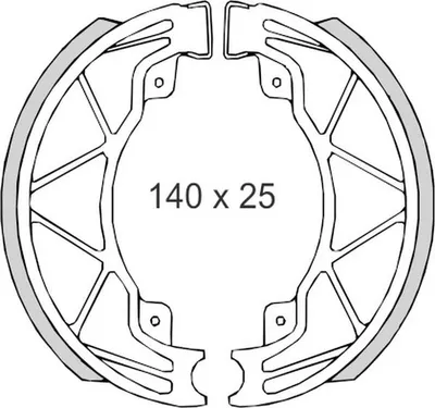 Obrázok produktu pre Brzdové Rukoväte Derbi25/50/125/150 Piaggio50/125/180 Vespa 50/125 (140X25Mm) (Ft 0300)