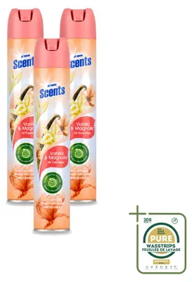 Image de 3 diffuseurs d'ambiance "At Home" Vanille et Magnolia, 400 ml - Pack économique - 3 pièces