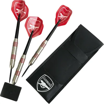 Produktbild von Arsenal FC - Darts Set, Leder 3er-Pack BS3053 (Einheitsgröße) (Rot/Schwarz)