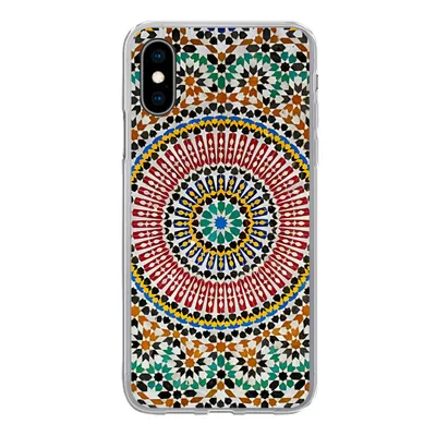 Produktbild von MuchoWow® Handyhülle Schutzhülle Hülle für iPhone X Ansicht eines marokkanischen Mosaiks von oben Silikon Softcase Handy Hülle - Handyhülle