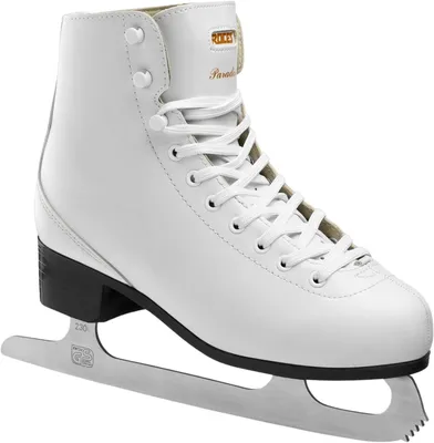 Productafbeelding van Schaatsen dames - Kunstlederen schoen met veters - IJzers van carbonstaal