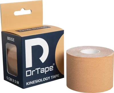 Zdjęcie produktu dla Taśma do kinesiology tapingu sportowo-korekcyjna 5 cm x 5 m DrTape Kinesiology Tape Beżowy 5cm x 5m