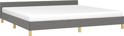 Produktbild von vidaXL Bettgestell ohne Matratze Dunkelgrau 200x200 cm Stoff