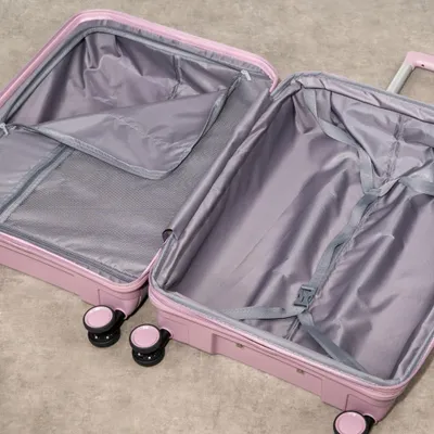 Produktbild von Oslo Reisekofferset 3-teilig S, M, L rosa Polypropylen mit TSA-Schloss und 8 Rollen