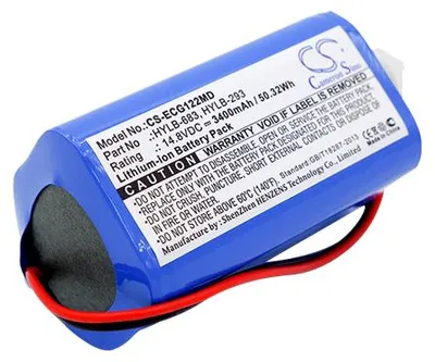 Image de TECHTEK Batterie compatible avec [Biocare] ECG-1200, ECG-1201, ECG-1210 remplace HYLB-293, pour HYLB-683