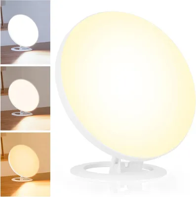 Obrázok produktu pre Denná lampa – Atmosférické osvetlenie – Svetelná terapia – Nastaviteľná farba svetla – 30 000 luxov – Biela